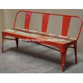 Banc urbanisé urbain Loft Siège en bois recouvert de couleur rouge